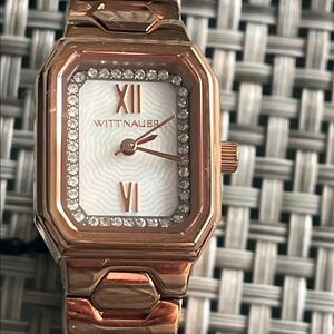 Wittnauer Rose Gold Watch with Crystal Accents